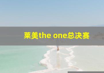 莱美the one总决赛